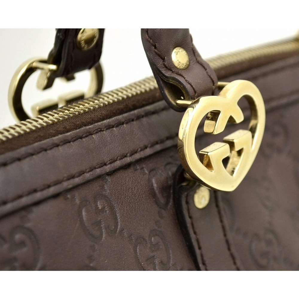 Gucci Guccissima Lovely Tote Bag Heart Motif Brown - Picture 8 of 9